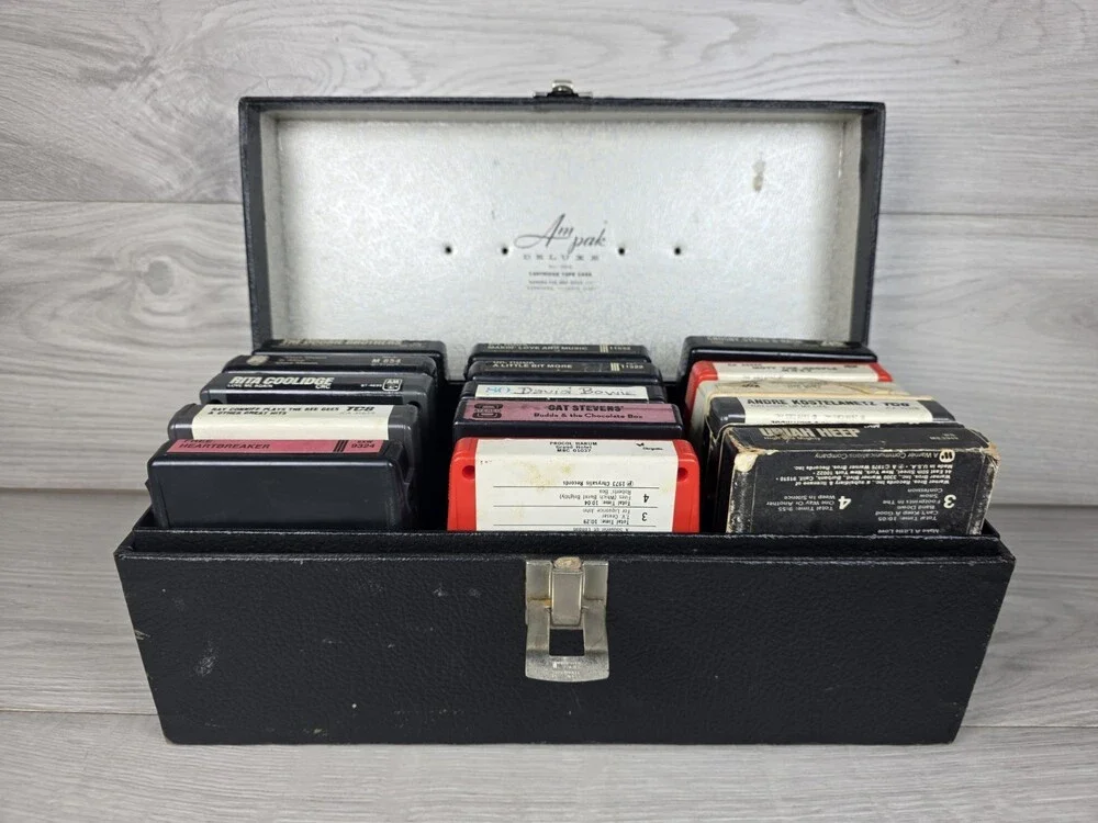 Vtg Ampak 15 8-Track Tape Case Classic Rock The Who CSN Uriah Heep Doobie SU3